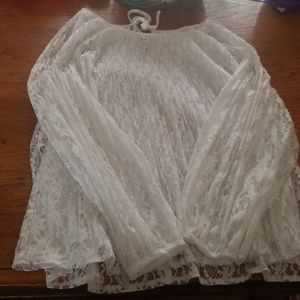 White Lace Dress Top